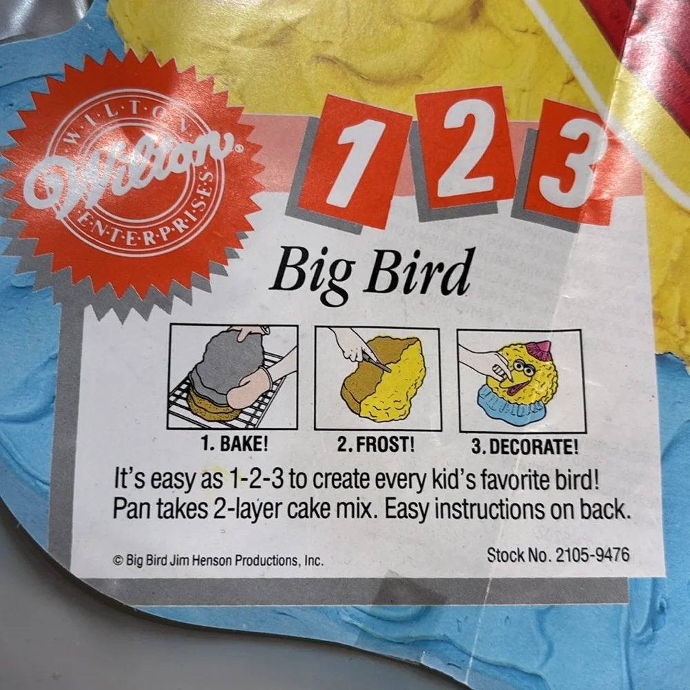 Jim Hensons Big Bird Sesame Street Wilton Alum Cake Pan 2105-9476‎